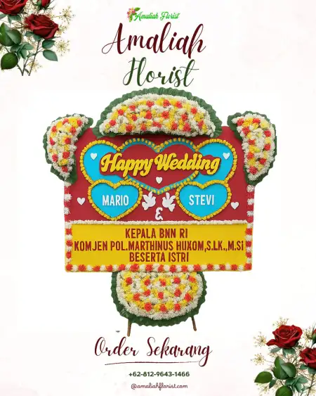Papan Bunga Pernikahan Cibojong